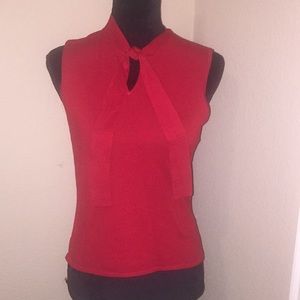 Cable & Gauge Red Sleeveless Top